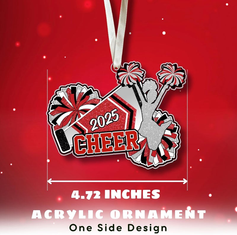 SUCHAGIFT Cheerleader Ornament - Cheerleader Gifts - Senior Night Cheerleaders Gifts - Cheerleading Ornaments for Girls Teens, Cheerleaders Captain Team - Acrylic Christmas Ornament 2025 - Image 2